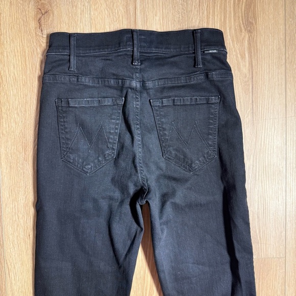 MOTHER Hustler Ankle Fray Not Guilty Black Flared Jeans Women’s Size 25 - Picture 9 of 12